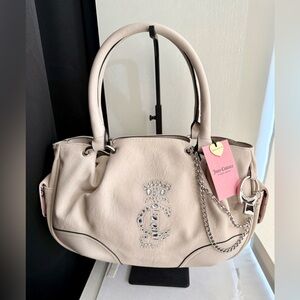 Juicy Couture Crown Satchel - Cream/ Crystal